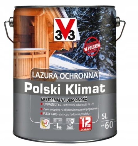 Przejdź do produktu Lazura V33 Polski Klimat 12 lat 2,5 L Tek