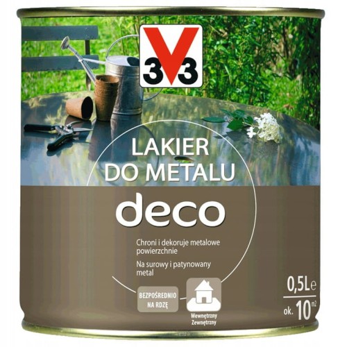 Przejdź do produktu Lakier do metalu V33 DECO BEZBARWNY 0,5 L MATOWY
